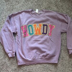 Altar'd State Multicolor 'Howdy' Crew Neck Sweater